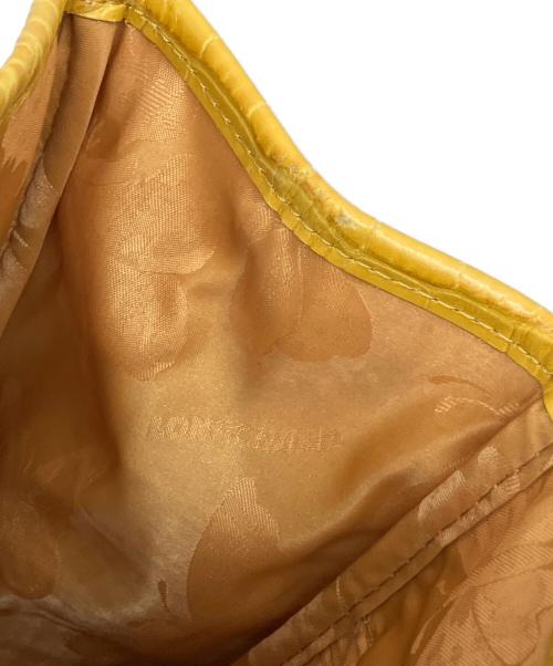 LONGCHAMP（ロンシャン）LONGCHAMP (ロンシャン) クロコ型押しハンドバッグ イエローの古着・服飾アイテム