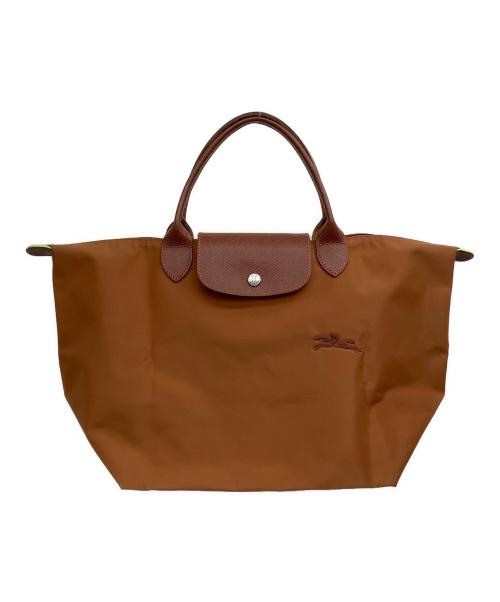 LONGCHAMP（ロンシャン）LONGCHAMP (ロンシャン) ル プリアージュM トップハンドルバッグ ブラウンの古着・服飾アイテム
