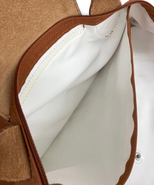 LONGCHAMP（ロンシャン）LONGCHAMP (ロンシャン) ル プリアージュM トップハンドルバッグ ブラウンの古着・服飾アイテム
