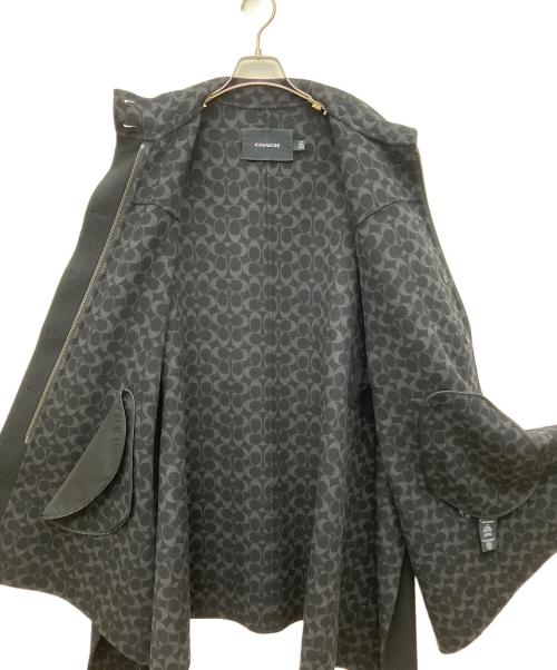 COACH（コーチ）COACH (コーチ) ダブルフェイス ウールケープ ブラック サイズ:XSの古着・服飾アイテム