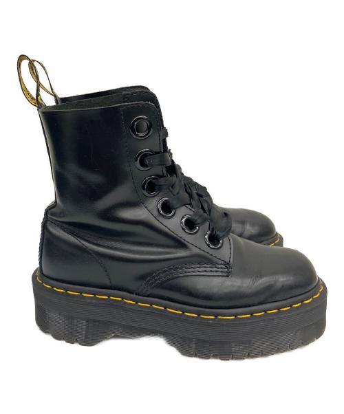 Dr.Martens（ドクターマーチン）Dr.Martens (ドクターマーチン) 6ホールブーツ MOLLY ブラック サイズ:24の古着・服飾アイテム