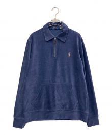 POLO RALPH LAUREN（ポロ・ラルフローレン）の古着「コーデュロイハーフジップスウェット」｜ネイビー