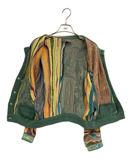 Coogi（クージー）COOGI (クージー) 3Dニットカーディガン マルチカラー サイズ:Sの古着・服飾アイテム
