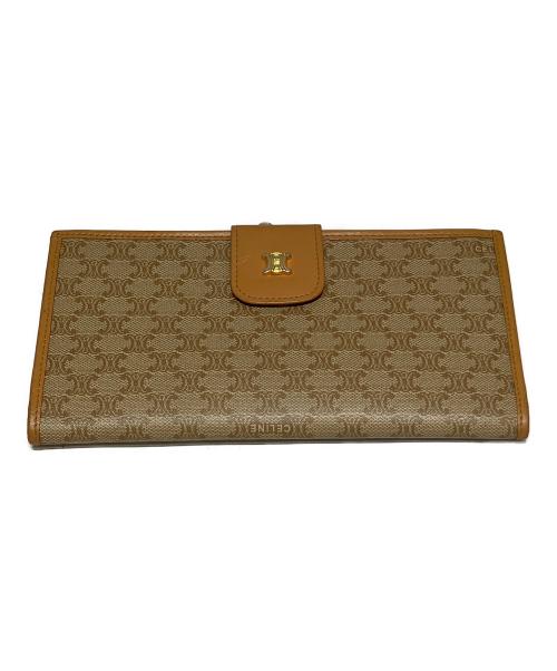 CELINE（セリーヌ）CELINE (セリーヌ) 長財布 ブラウン×ベージュの古着・服飾アイテム