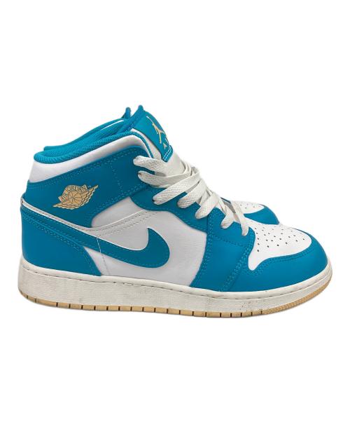 NIKE（ナイキ）NIKE (ナイキ) GS Air Jordan 1 Mid Aqua（エアジョーダン1 ミッド） スカイブルー サイズ:25の古着・服飾アイテム