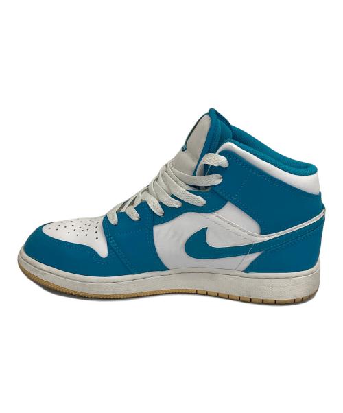NIKE（ナイキ）NIKE (ナイキ) GS Air Jordan 1 Mid Aqua（エアジョーダン1 ミッド） スカイブルー サイズ:25の古着・服飾アイテム
