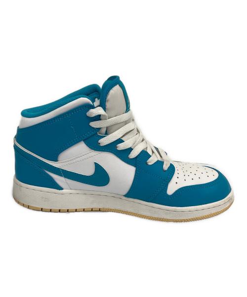 NIKE（ナイキ）NIKE (ナイキ) GS Air Jordan 1 Mid Aqua（エアジョーダン1 ミッド） スカイブルー サイズ:25の古着・服飾アイテム
