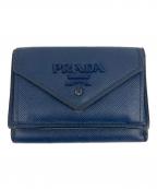 PRADAプラダ）の古着「3つ折り財布」｜ブルー