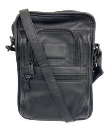 TUMI（トゥミ）の古着「レザーショルダーバッグ」｜ブラック