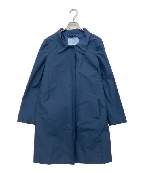 PRADA（プラダ）PRADA (プラダ) ステンカラーコート ネイビー サイズ:Lの古着・服飾アイテム