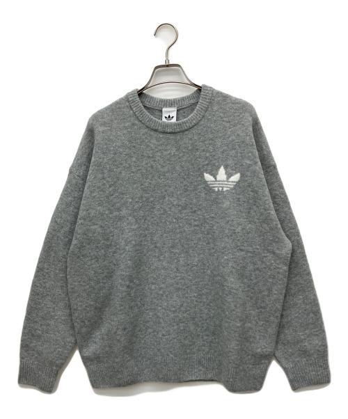 adidas（アディダス）adidas (アディダス) 厚手ニット グレー サイズ:XLの古着・服飾アイテム