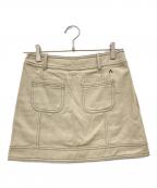 AND MARYアンドマリー）の古着「ミニスカート Back ribbon mini skirt」｜ベージュ