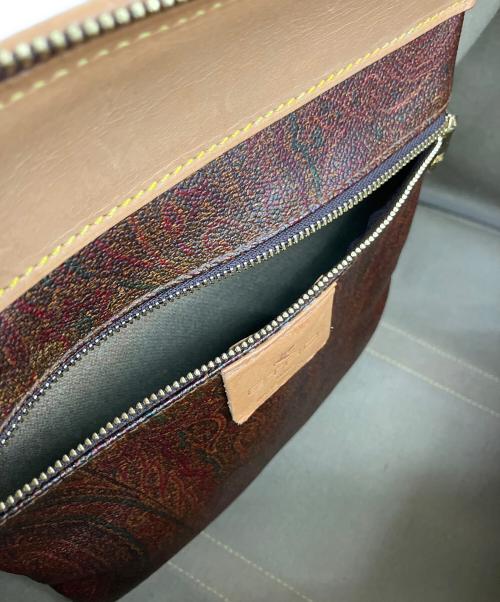 ETRO（エトロ）ETRO (エトロ) ペイズリー柄ボストンバッグ ブラウンの古着・服飾アイテム