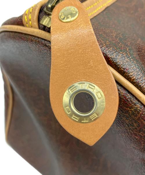 ETRO（エトロ）ETRO (エトロ) ペイズリー柄ボストンバッグ ブラウンの古着・服飾アイテム