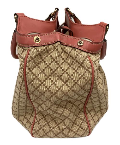 GUCCI（グッチ）GUCCI (グッチ) ハンドバッグ ベージュ×ピンクの古着・服飾アイテム