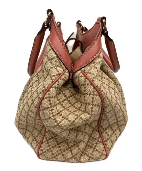 GUCCI（グッチ）GUCCI (グッチ) ハンドバッグ ベージュ×ピンクの古着・服飾アイテム