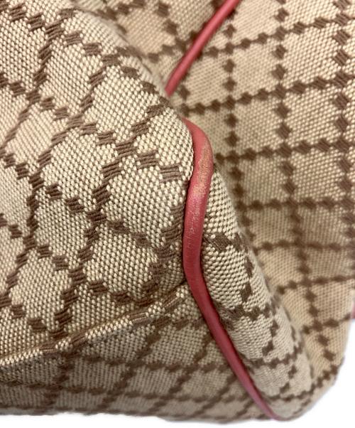 GUCCI（グッチ）GUCCI (グッチ) ハンドバッグ ベージュ×ピンクの古着・服飾アイテム