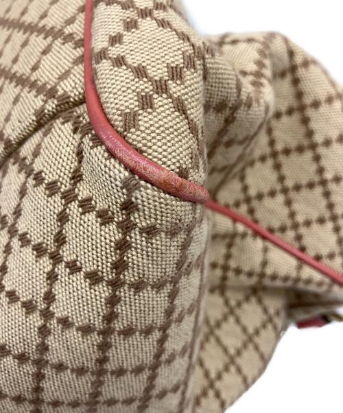 GUCCI（グッチ）GUCCI (グッチ) ハンドバッグ ベージュ×ピンクの古着・服飾アイテム