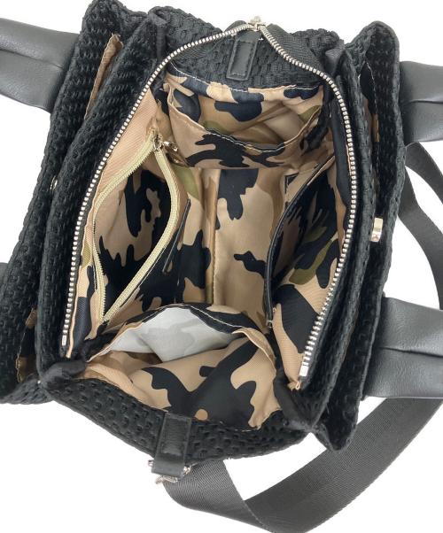 Le camouflage tribe（ル カムフラージュ トライブ）Le camouflage tribe (ル カムフラージュ トライブ) 2WAYミニトートバッグ ブラックの古着・服飾アイテム