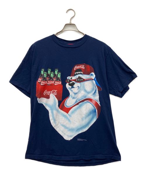 COKE（コーク）COKE (コーク) 90sプリントTシャツ ネイビー サイズ:Lの古着・服飾アイテム