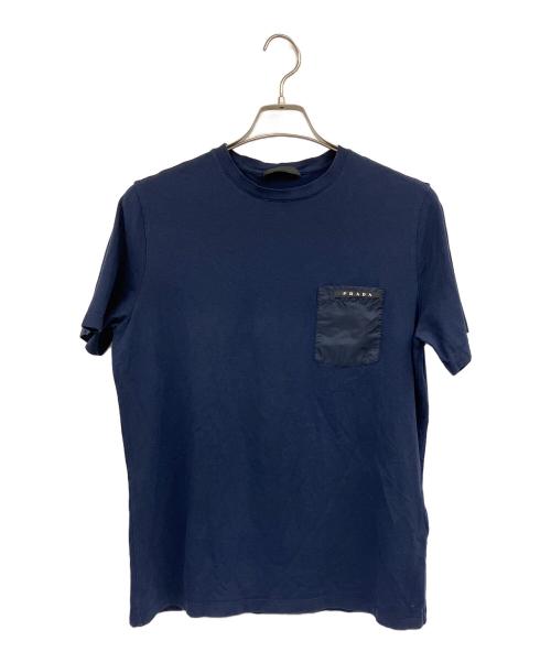 PRADA（プラダ）PRADA (プラダ) ポケットTシャツ ネイビー サイズ:Mの古着・服飾アイテム