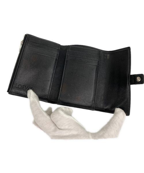 LOEWE（ロエベ）LOEWE (ロエベ) 3つ折り財布 ブラックの古着・服飾アイテム