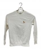 maison kitsuneメゾンキツネ）の古着「Chillax Fox Patch Classic Sweatshirt」｜ホワイト