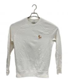 maison kitsune（メゾンキツネ）の古着「Chillax Fox Patch Classic Sweatshirt」｜ホワイト