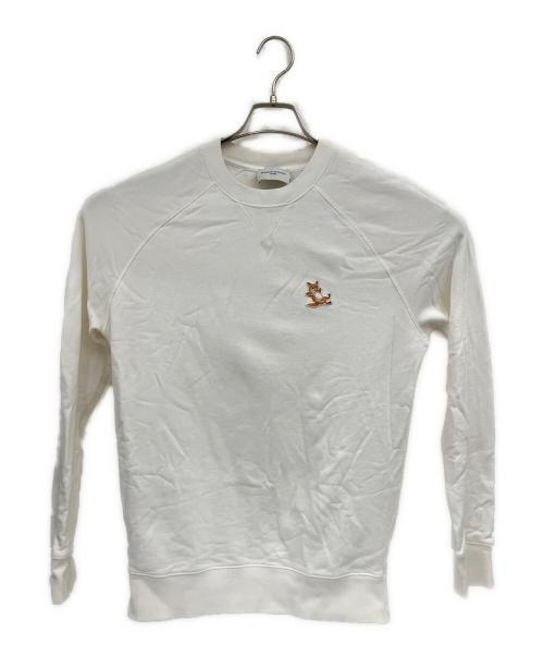 maison kitsune（メゾンキツネ）MAISON KITSUNE (メゾンキツネ) Chillax Fox Patch Classic Sweatshirt ホワイト サイズ:Sの古着・服飾アイテム