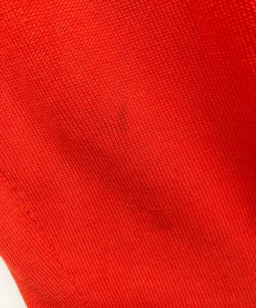 Maison Martin Margiela（メゾンマルタンマルジェラ）Maison Martin Margiela (メゾンマルタンマルジェラ) 薄手カーディガン レザーエルボーパッチカーディガン オレンジ サイズ:Mの古着・服飾アイテム