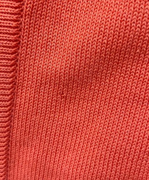 Maison Martin Margiela（メゾンマルタンマルジェラ）Maison Martin Margiela (メゾンマルタンマルジェラ) 薄手カーディガン レザーエルボーパッチカーディガン オレンジ サイズ:Mの古着・服飾アイテム