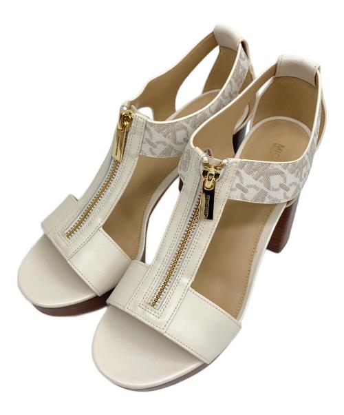 MICHAEL KORS（マイケルコース）MICHAEL KORS (マイケルコース) Berkley レザーサンダル アイボリー サイズ:7.5Mの古着・服飾アイテム