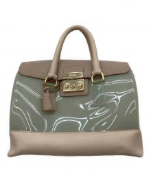 FURLA（フルラ）の古着「2WAYバッグ」｜グリーン×ベージュ