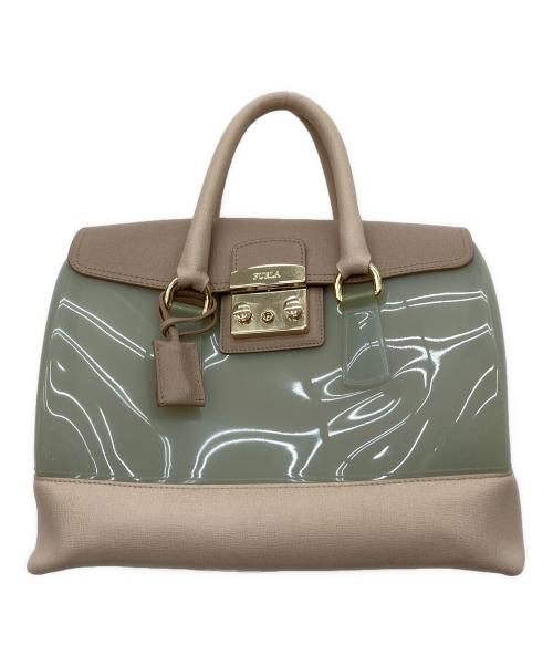 FURLA（フルラ）FURLA (フルラ) 2WAYバッグ グリーン×ベージュの古着・服飾アイテム