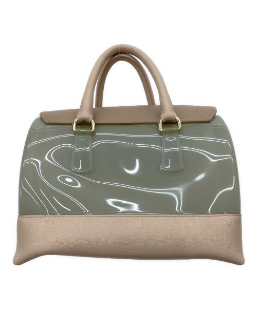 FURLA（フルラ）FURLA (フルラ) 2WAYバッグ グリーン×ベージュの古着・服飾アイテム