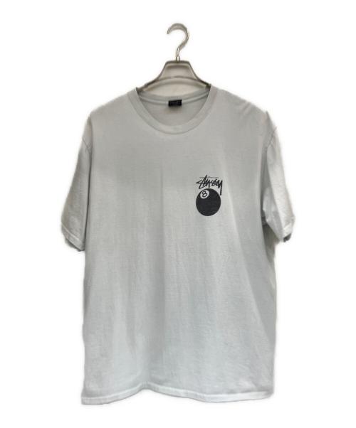 stussy（ステューシー）stussy (ステューシー) 半袖カットソー ホワイト×ブラック サイズ:Lの古着・服飾アイテム