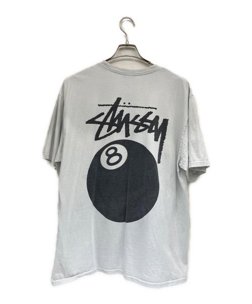 stussy（ステューシー）stussy (ステューシー) 半袖カットソー ホワイト×ブラック サイズ:Lの古着・服飾アイテム