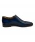 中古・古着 MAGNANNI (マグナーニ) レザーシューズ サイドレース ネイビー サイズ:38：10000円