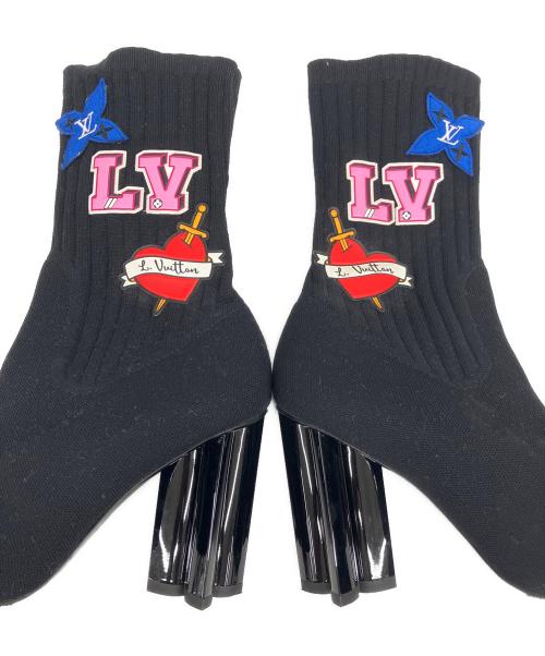 LOUIS VUITTON（ルイ ヴィトン）LOUIS VUITTON (ルイ ヴィトン) ニットソックスブーツ ブラック サイズ:38の古着・服飾アイテム