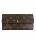 LOUIS VUITTON（ルイ ヴィトン）の古着「長財布 ポルトフォイユ・サラ」｜ブラウン