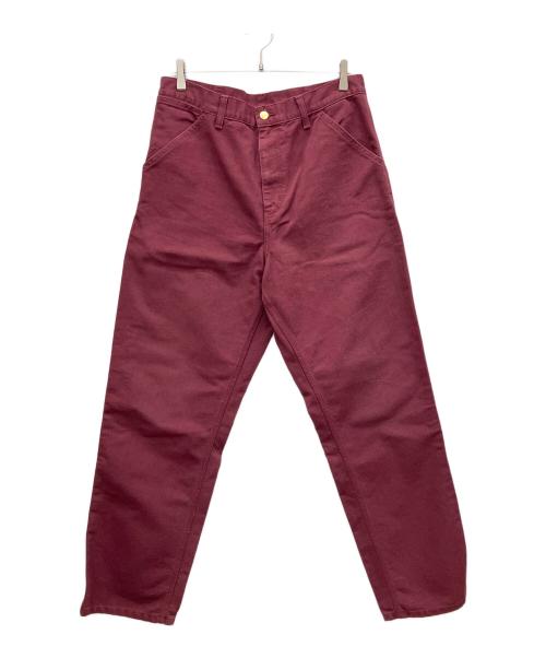 CarHartt（カーハート）CarHartt (カーハート) シングルニーパンツ ワインレッド サイズ:W32の古着・服飾アイテム