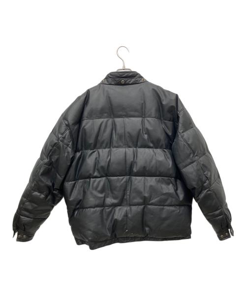 HARLEY-DAVIDSON（ハーレーダビッドソン）HARLEY-DAVIDSON (ハーレーダビッドソン) レザーダウンジャケット ブラック サイズ:XLの古着・服飾アイテム