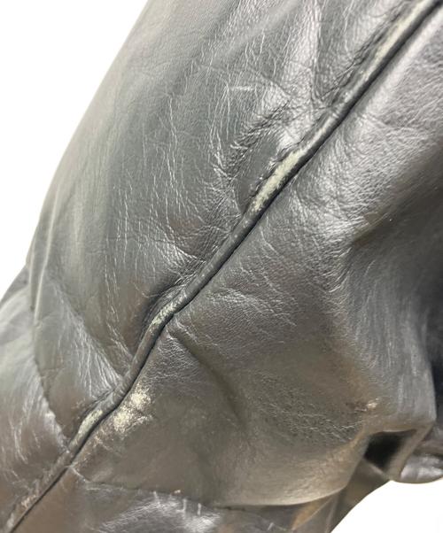 HARLEY-DAVIDSON（ハーレーダビッドソン）HARLEY-DAVIDSON (ハーレーダビッドソン) レザーダウンジャケット ブラック サイズ:XLの古着・服飾アイテム