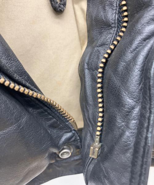 HARLEY-DAVIDSON（ハーレーダビッドソン）HARLEY-DAVIDSON (ハーレーダビッドソン) レザーダウンジャケット ブラック サイズ:XLの古着・服飾アイテム