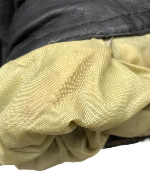 HARLEY-DAVIDSON（ハーレーダビッドソン）HARLEY-DAVIDSON (ハーレーダビッドソン) レザーダウンジャケット ブラック サイズ:XLの古着・服飾アイテム