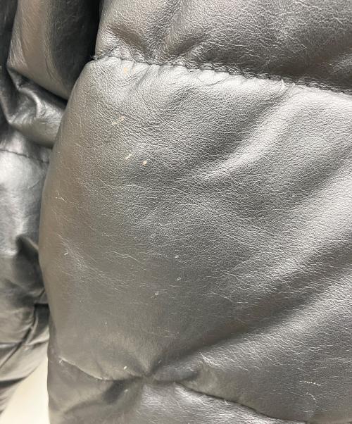 HARLEY-DAVIDSON（ハーレーダビッドソン）HARLEY-DAVIDSON (ハーレーダビッドソン) レザーダウンジャケット ブラック サイズ:XLの古着・服飾アイテム