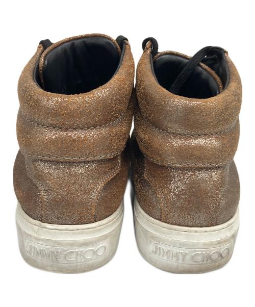 JIMMY CHOO（ジミーチュウ）JIMMY CHOO (ジミーチュウ) ハイカットスニーカー ブラウン サイズ:25.5の古着・服飾アイテム