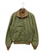 Hysteric Glamourヒステリックグラマー）の古着「BLANK プリント タンカースジャケット」｜カーキ