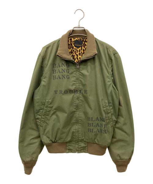 Hysteric Glamour（ヒステリックグラマー）Hysteric Glamour (ヒステリックグラマー) BLANK プリント タンカースジャケット カーキ サイズ:Sの古着・服飾アイテム