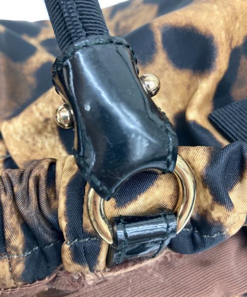 Salvatore Ferragamo（サルヴァトーレ フェラガモ）Salvatore Ferragamo (サルヴァトーレ フェラガモ) ヴァラ レオパードハンドバック ブラウンの古着・服飾アイテム